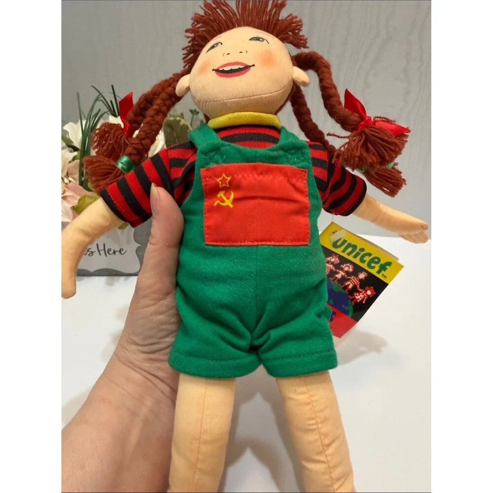Vintage 90s UNICEF Kids USSR TANYA Doll with Original Booklet Russia Rag Doll
